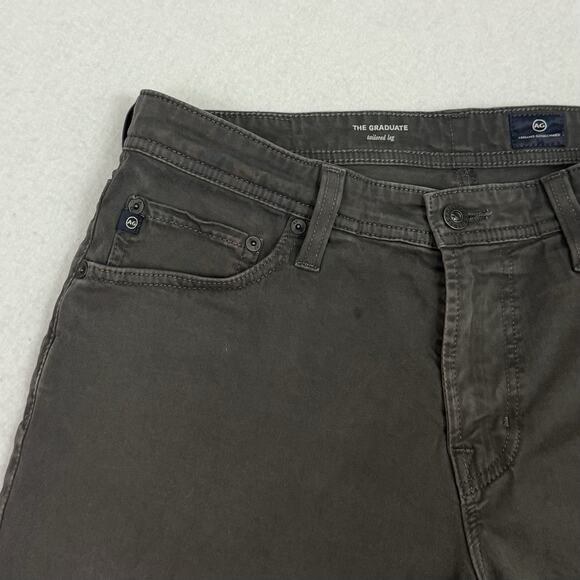 AG Adriano Goldschmied The Graduate Tailored Leg Pants Mens 33x32 Charcoal Gray - Picture 10 of 14